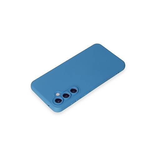 Galaxy S24 K�l�f Nano i�i Kadife Silikon - Mavi