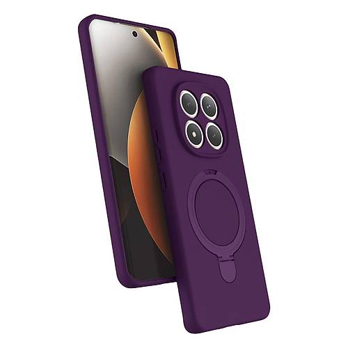 Redmi Note 15 Pro 5G Regal Magsafe Standl� Kapak - Derin Mor