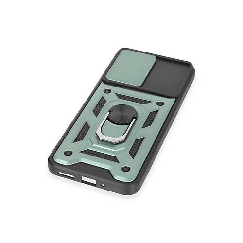 Redmi Note 12 5G K�l�f Pars Lens Y�z�kl� Silikon - Ye�il