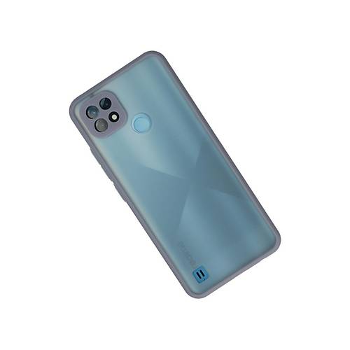 Realme C21 K�l�f Montreal Silikon Kapak - Gri
