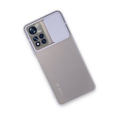 Redmi Note 11 Pro Plus 5G K�l�f Palm Buzlu Kamera S�rg�l� Silikon - Lila