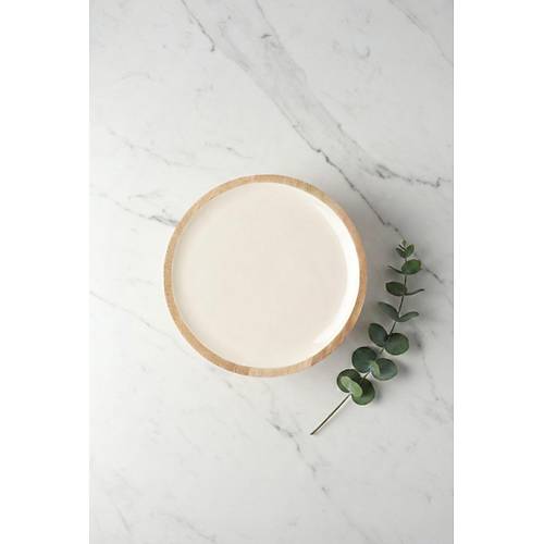 Mango Agac� Servis Taba�� & Sunum Taba�� 25 Cm Krem