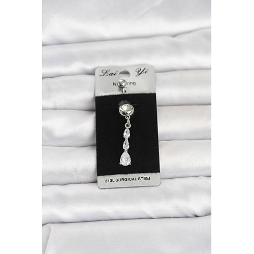 316L Cerrahi �elik Sallant�l� Damla Model G�bek Piercing