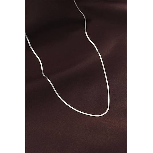 �elik G�m�� Renk 60 cm �nce �talyan Zincir Kolye
