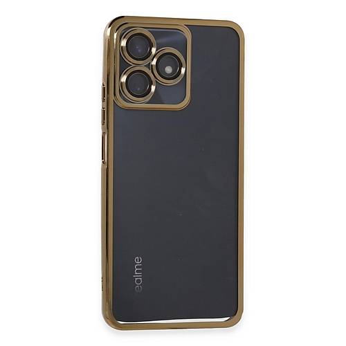 Realme C53 K�l�f Razer Lensli Silikon - Gold