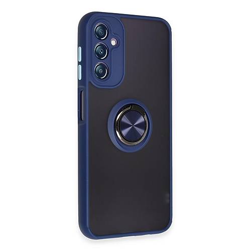 Galaxy A14 4G K�l�f Montreal Y�z�kl� Silikon Kapak - Lacivert