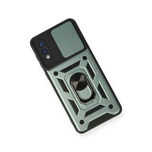 Galaxy A02 K�l�f Pars Lens Y�z�kl� Silikon - Ye�il