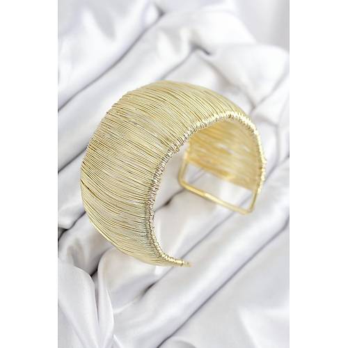Pirin� Tel Sarma Model Gold Renk Kad�n Bileklilk