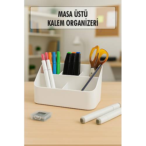 Masa�st� Kalem & D�zenleyici Kalemlik Beyaz