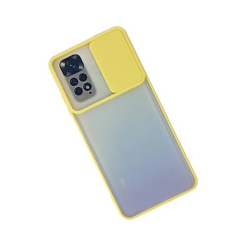 Redmi Note 11 K�l�f Palm Buzlu Kamera S�rg�l� Silikon - Sar�