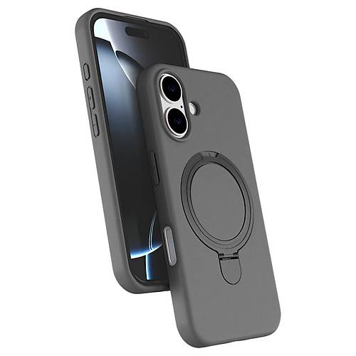 iPhone 17 Regal Magsafe Standl� Kapak - Titan Gri