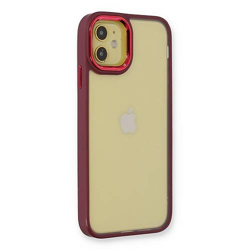 iPhone 12 K�l�f Dora Kapak - K�rm�z�