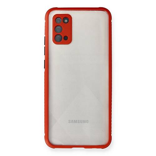Galaxy A02S K�l�f Miami �effaf Silikon - K�rm�z�