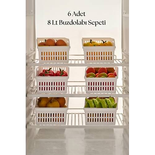 6�l� Geni� Buzdolab� Organizeri D�zenleyici �ok Ama�l� Dolap D�zenleyici Beyaz 20x30x14 cm