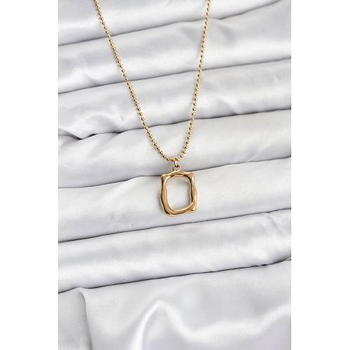 316L �elik Zincir Gold Renk Model Kad�n Kolye