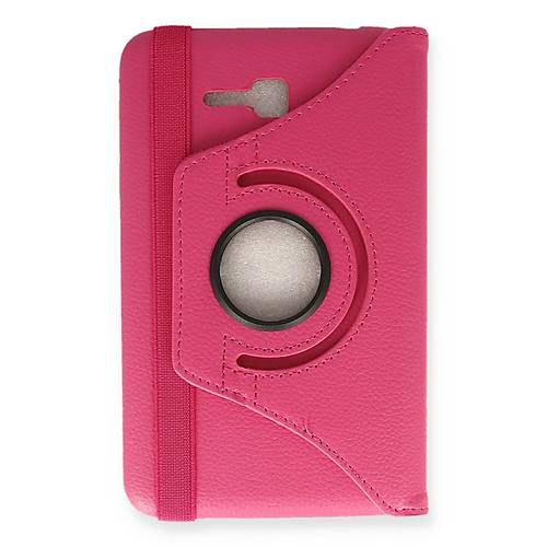 Galaxy T110 / T113 Tab 3 Lite 7 K�l�f 360 Tablet Deri K�l�f - Pembe