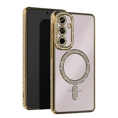 Galaxy A17 5G Joke Simli Magneticsafe K�l�f - Gold