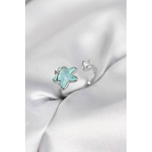 G�m�� Renk Turkuaz Y�ld�z Model Kad�n Y�z�k