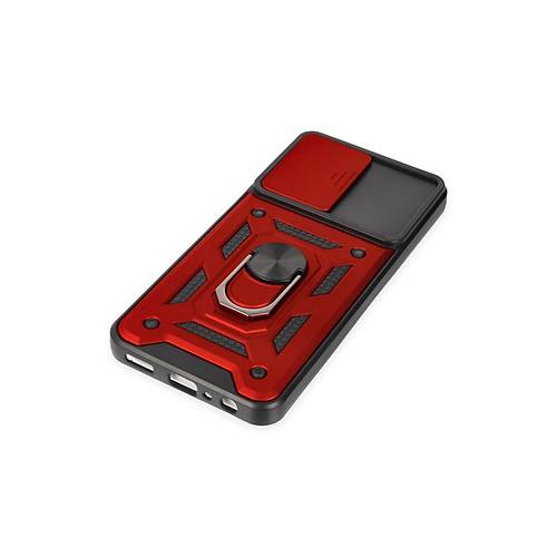Galaxy A04S K�l�f Pars Lens Y�z�kl� Silikon - K�rm�z�