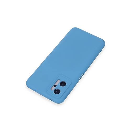 Realme 9i 4G K�l�f Nano i�i Kadife Silikon - Mavi