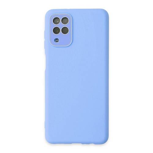 Galaxy A22 K�l�f Lansman Glass Kapak - Mavi