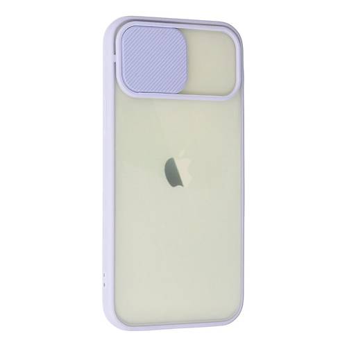 iPhone 12 K�l�f Palm Buzlu Kamera S�rg�l� Silikon - Lila