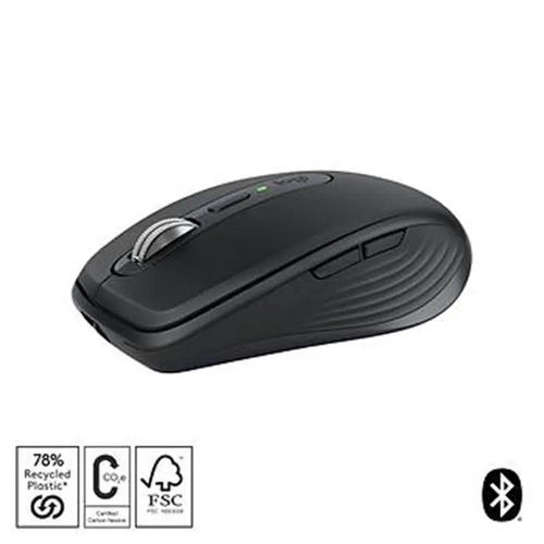 LOGITECH MX ANYWHERE 3S KOMPAKT OPT�K SENS�RL� SESS�Z BLUETOOTH KABLOSUZ MOUSE S�YAH 910-006929
