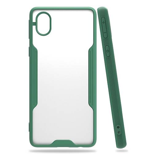 Galaxy A01 Core K�l�f Platin Silikon - Ye�il