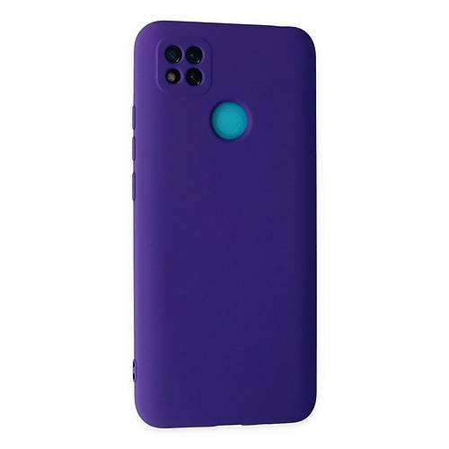 Redmi 9C K�l�f Nano i�i Kadife Silikon - Mor