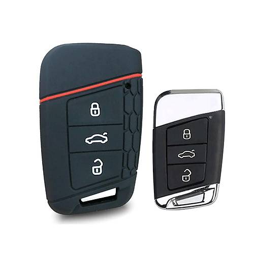 Volkswagen Passat Arteon Tiguan Polo Uyumlu Silikon Oto Anahtar Kumanda Kab� Siyah