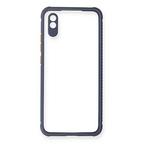 Redmi 9A K�l�f Miami �effaf Silikon - Gri
