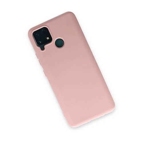 Realme C15 K�l�f Nano i�i Kadife Silikon - Pudra