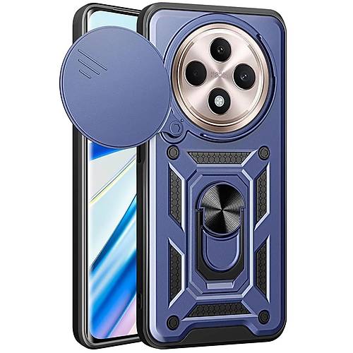 Redmi 14C K�l�f Pars Lens Y�z�kl� Silikon - Lacivert