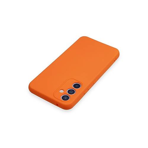 Galaxy A34 5G K�l�f Nano i�i Kadife Silikon - Turuncu