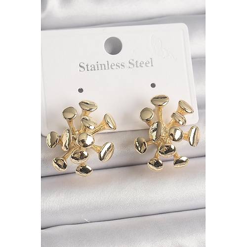 Pirin� Gold Renk Vir�s Fig�r Model Kad�n K�pe