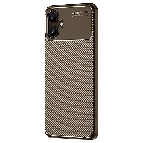 Galaxy A06 K�l�f Auto Focus Karbon Kapak - Kahverengi