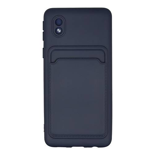 Galaxy A01 Core K�l�f Kelvin Kartvizitli Silikon - Lacivert