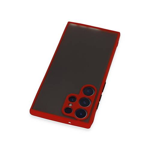Galaxy S22 Ultra K�l�f Montreal Silikon Kapak - K�rm�z�