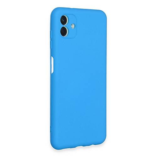 Galaxy A04E K�l�f Nano i�i Kadife Silikon - Mavi
