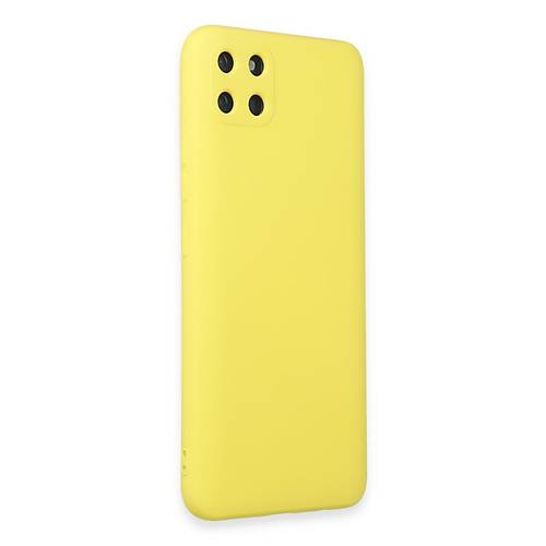 Realme C11 K�l�f Nano i�i Kadife Silikon - Sar�
