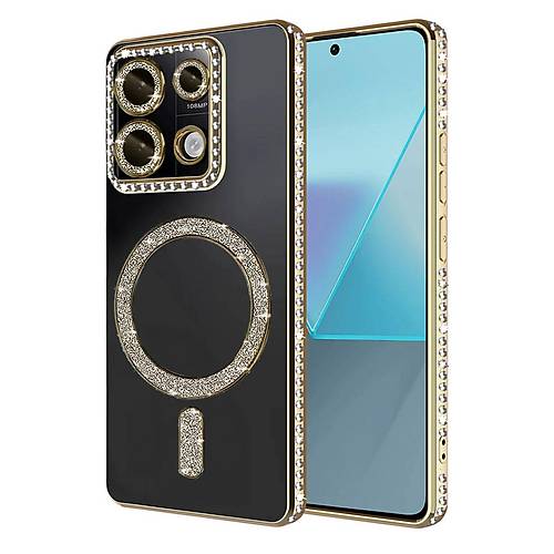 Redmi 13C Joke Simli Magneticsafe K�l�f - Gold