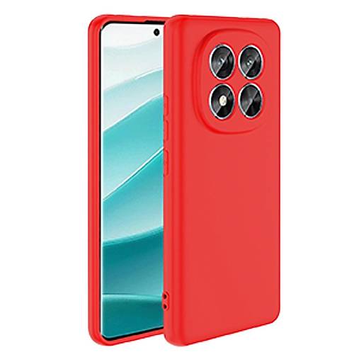 Redmi Note 14 Pro 5G K�l�f Nano i�i Kadife Silikon - K�rm�z�