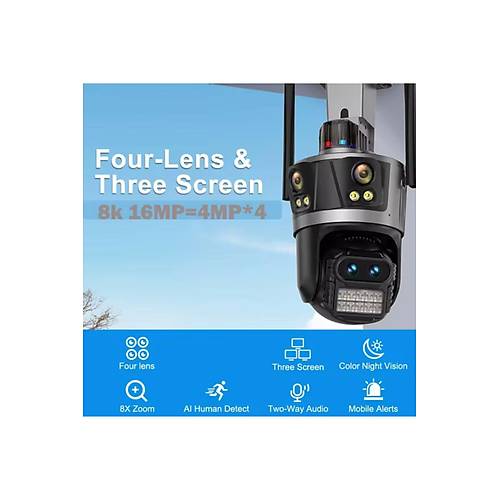 CMR57 8K 16MP 4 Lens - 3 Ekran