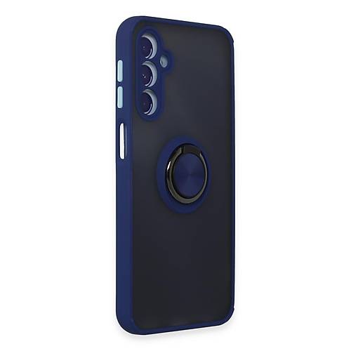 Galaxy M34 5G K�l�f Montreal Y�z�kl� Silikon Kapak - Lacivert