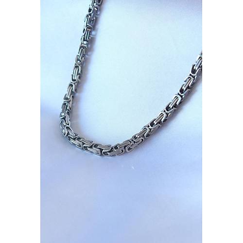 316L �elik G�m�� Renk Kral Zincir Model Erkek Kolye