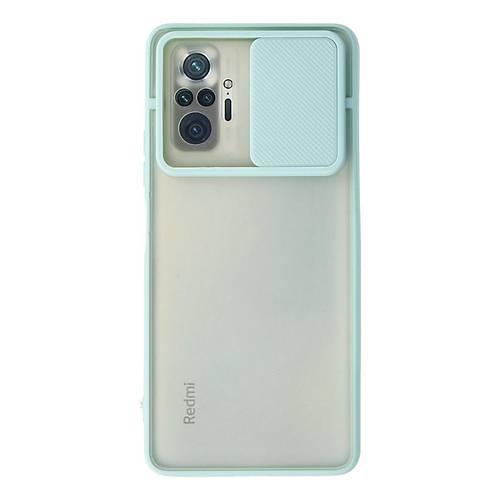 Redmi Note 10 Pro K�l�f Palm Buzlu Kamera S�rg�l� Silikon - Turkuaz