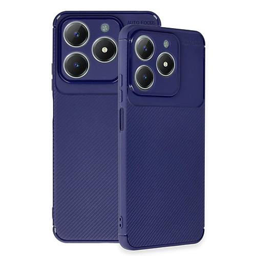 Realme C61 K�l�f Auto Focus Karbon Kapak - Lacivert