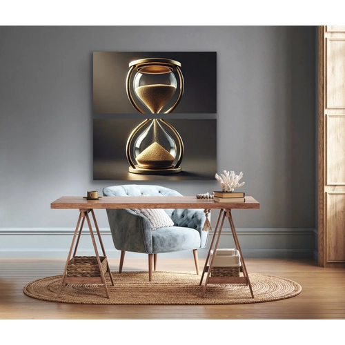 2li Kum Saati Kanvas Tablo 60x120cm x2