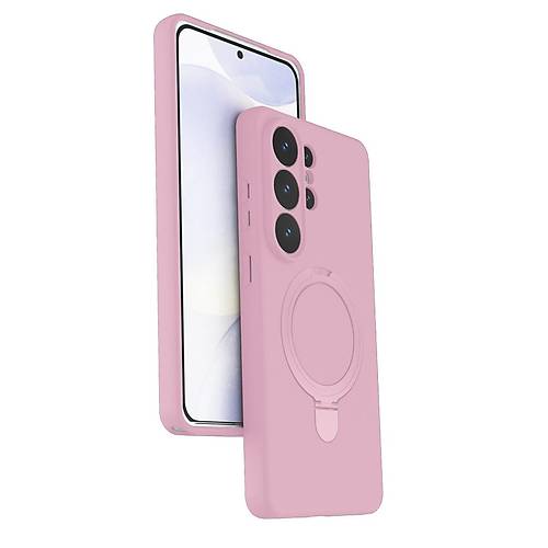 Galaxy S26 Ultra Regal Magsafe Standl� Kapak - A��k Pembe