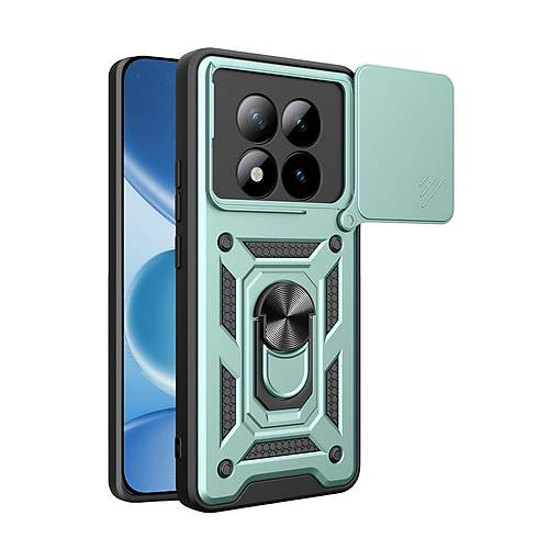 Redmi Note 15 Pro 4G Pars Lens Y�z�kl� Silikon - Ye�il
